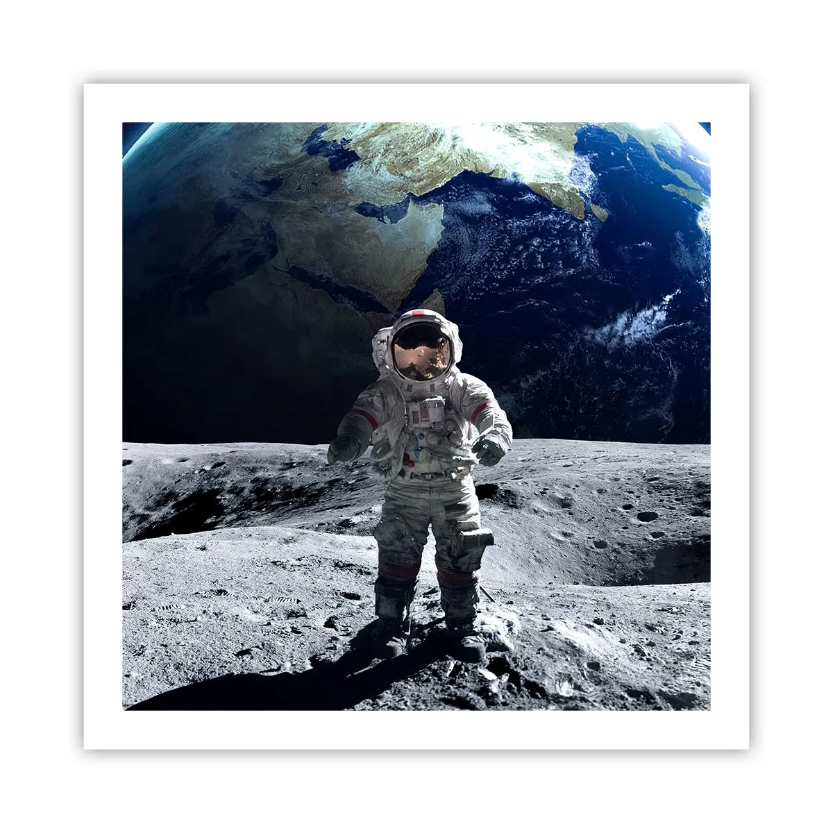 Poster - Groetjes van de maan - 60x60 cm