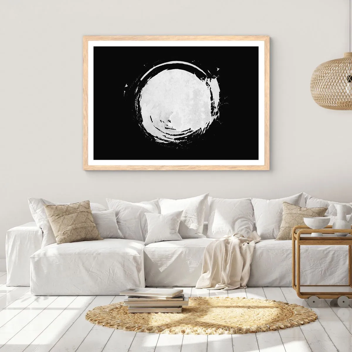 Een poster in een licht eiken lijst - Goede weg - 50x40 cm