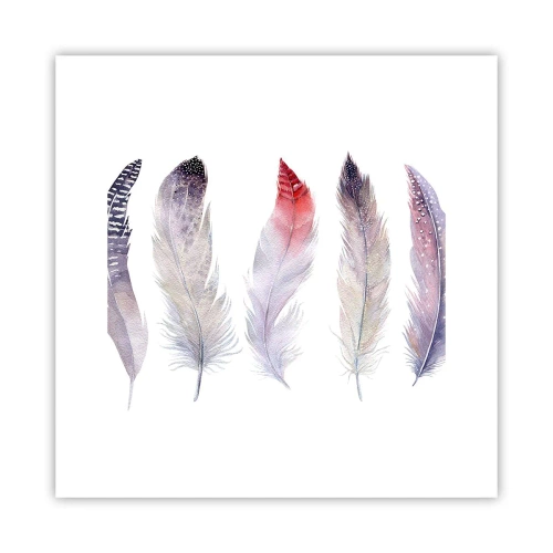 Poster - Delicaat als veelkleurige mist - 30x30 cm