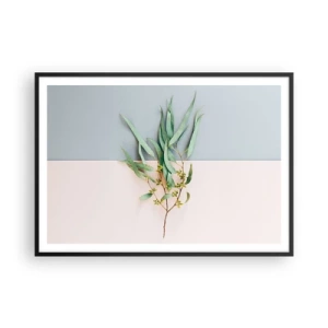 Poster in een zwarte lijst - Subtiliteit in pastelkleuren - 100x70 cm