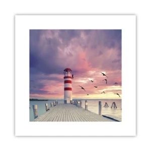 Poster - Het is tijd naar de haven te gaan - 30x30 cm