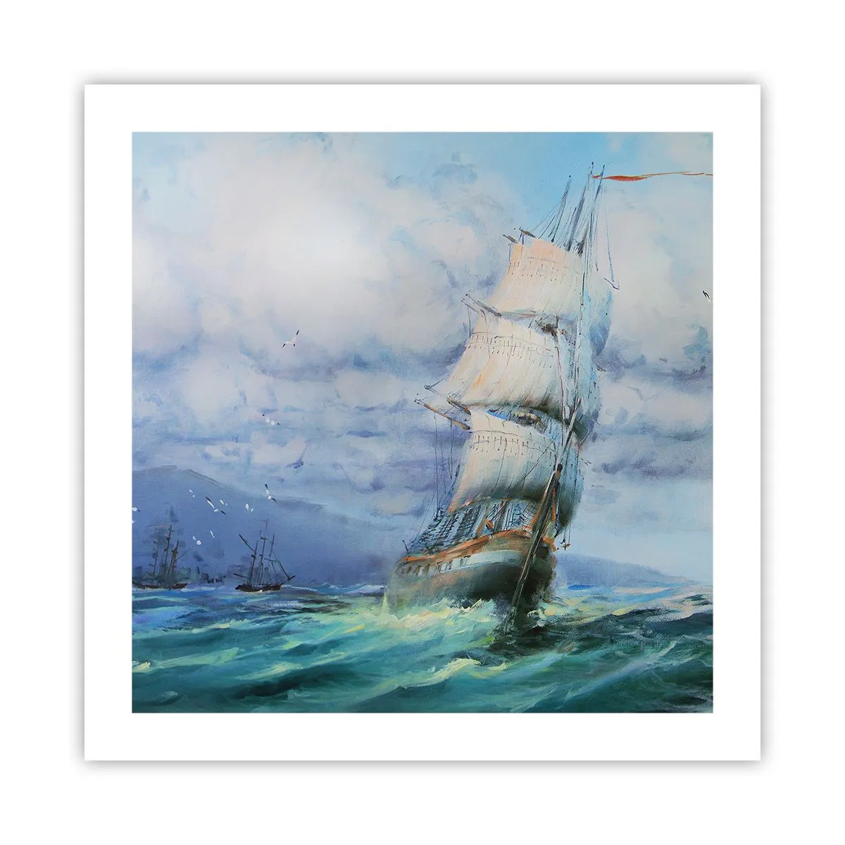 Poster - Goede wind - 50x50 cm