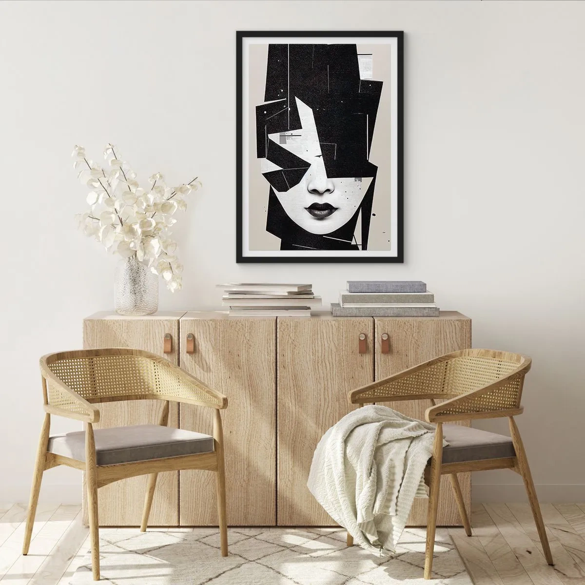 Poster in een zwarte lijst - Diep verborgen - 30x40 cm