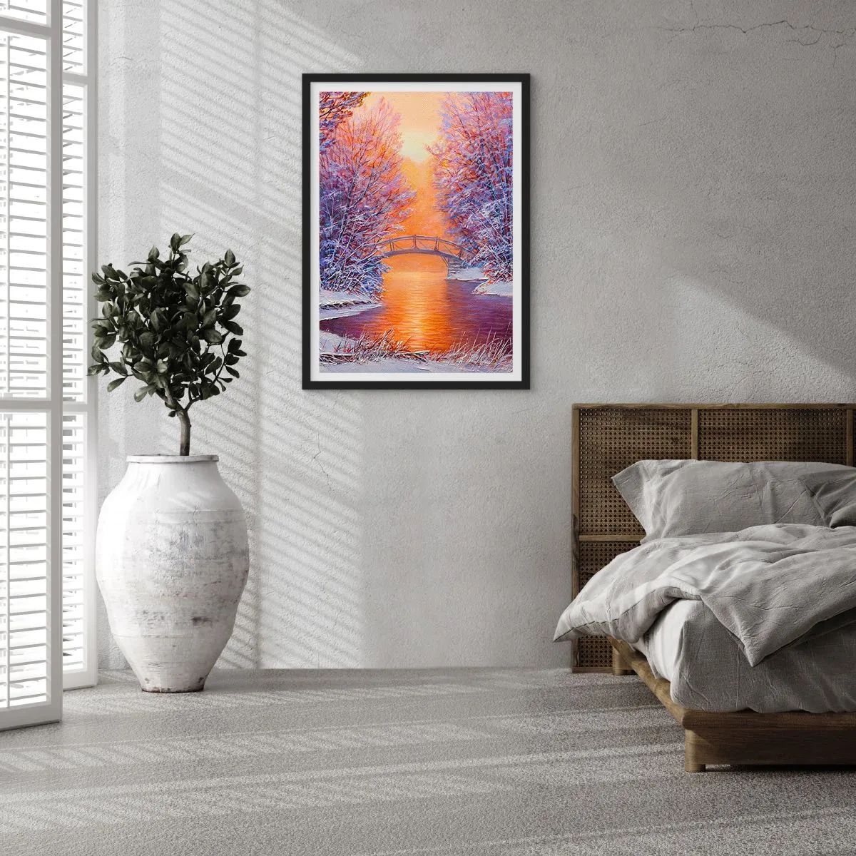 Poster in een zwarte lijst - Laten we elkaar hier ontmoeten - 40x50 cm