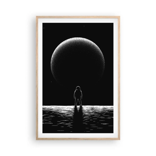 Een poster in een licht eiken lijst - Oog in oog - 61x91 cm