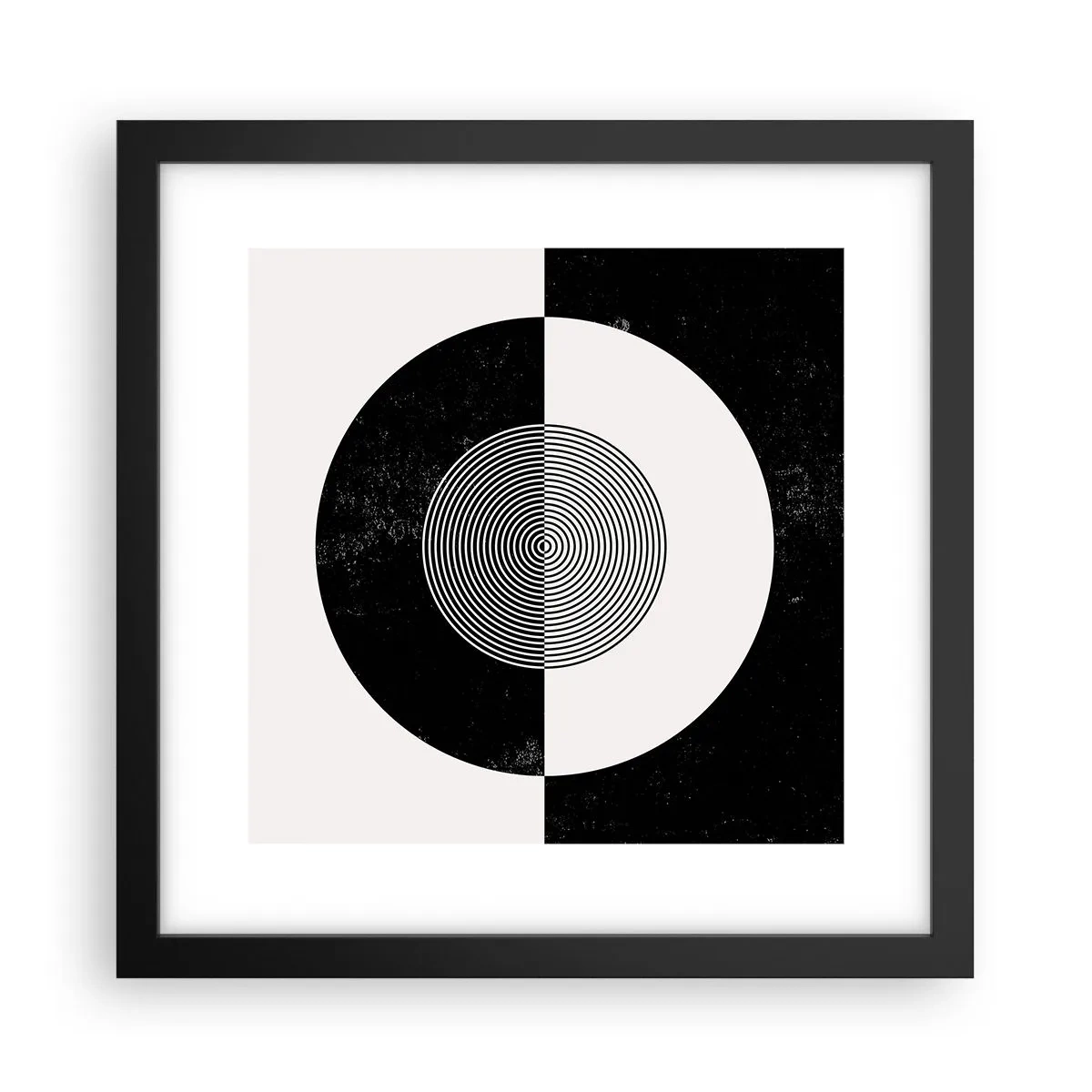 Poster in een zwarte lijst - Harmonie in zwart-wit - 30x30 cm