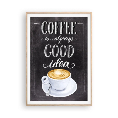 Een poster in een licht eiken lijst - Of course! - 70x100 cm