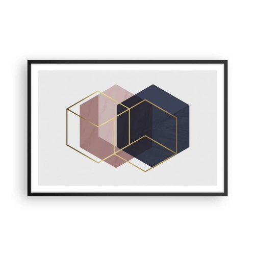 Poster in een zwarte lijst - De kracht van eenvoud - 91x61 cm