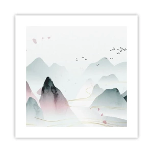 Poster - Over de toppen - 40x40 cm