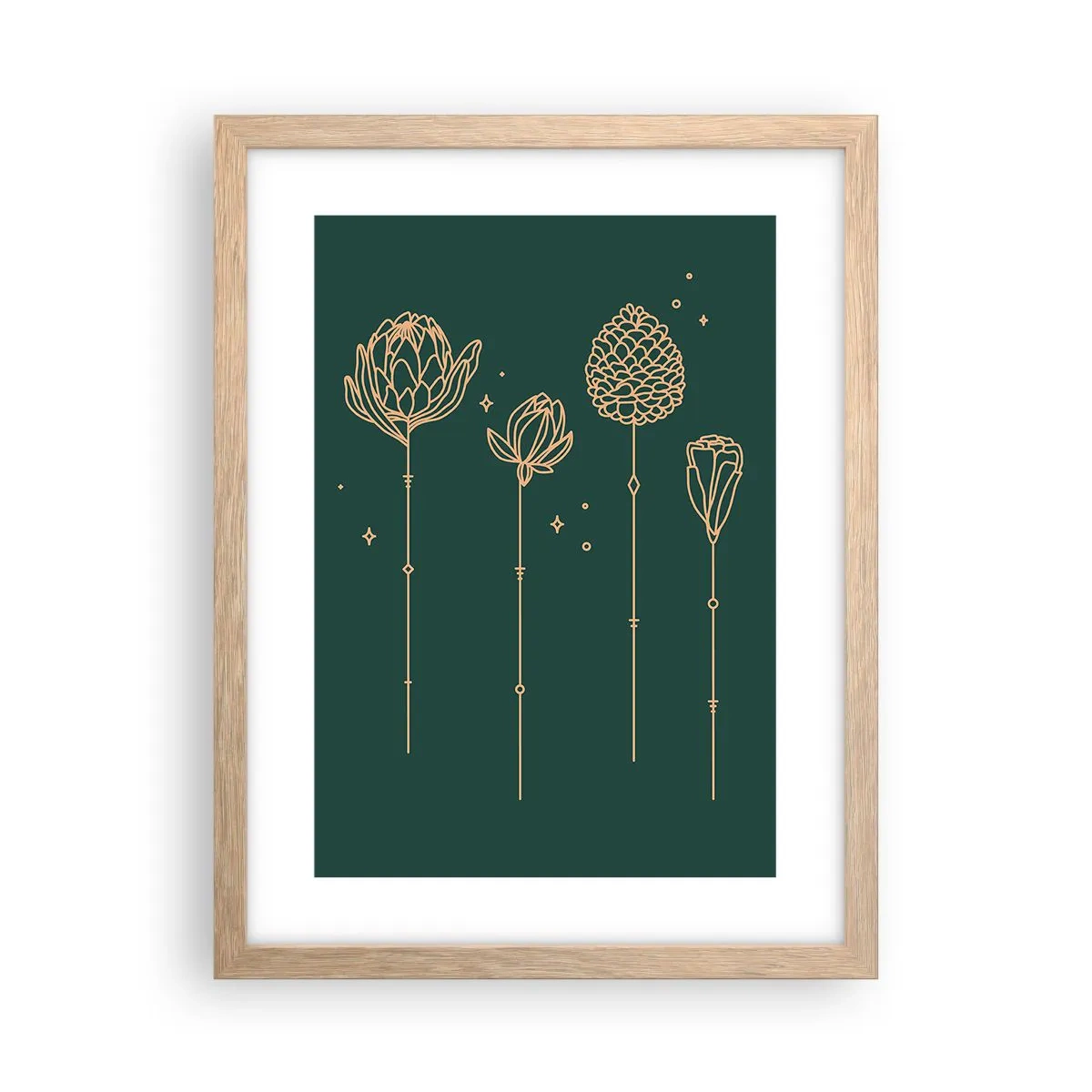 Een poster in een licht eiken lijst - Kruidenfamiie / Familie Ziółkowsi ?? - 30x40 cm