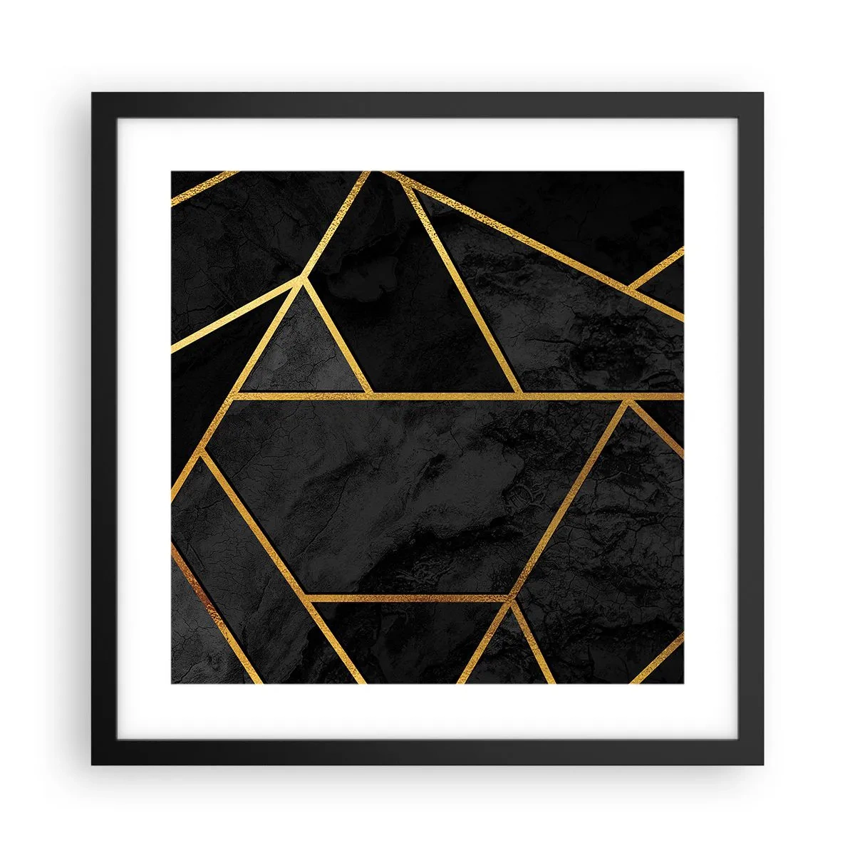 Poster in een zwarte lijst - Duisternis en glans - 40x40 cm