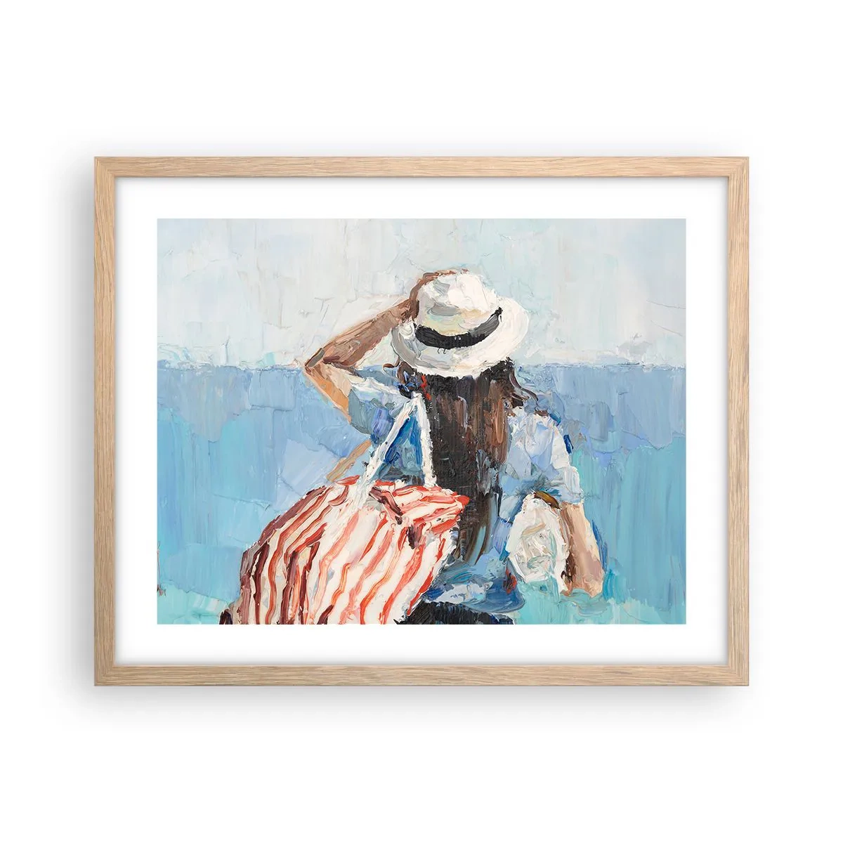Een poster in een licht eiken lijst - Welkom bij je vakantie - 50x40 cm