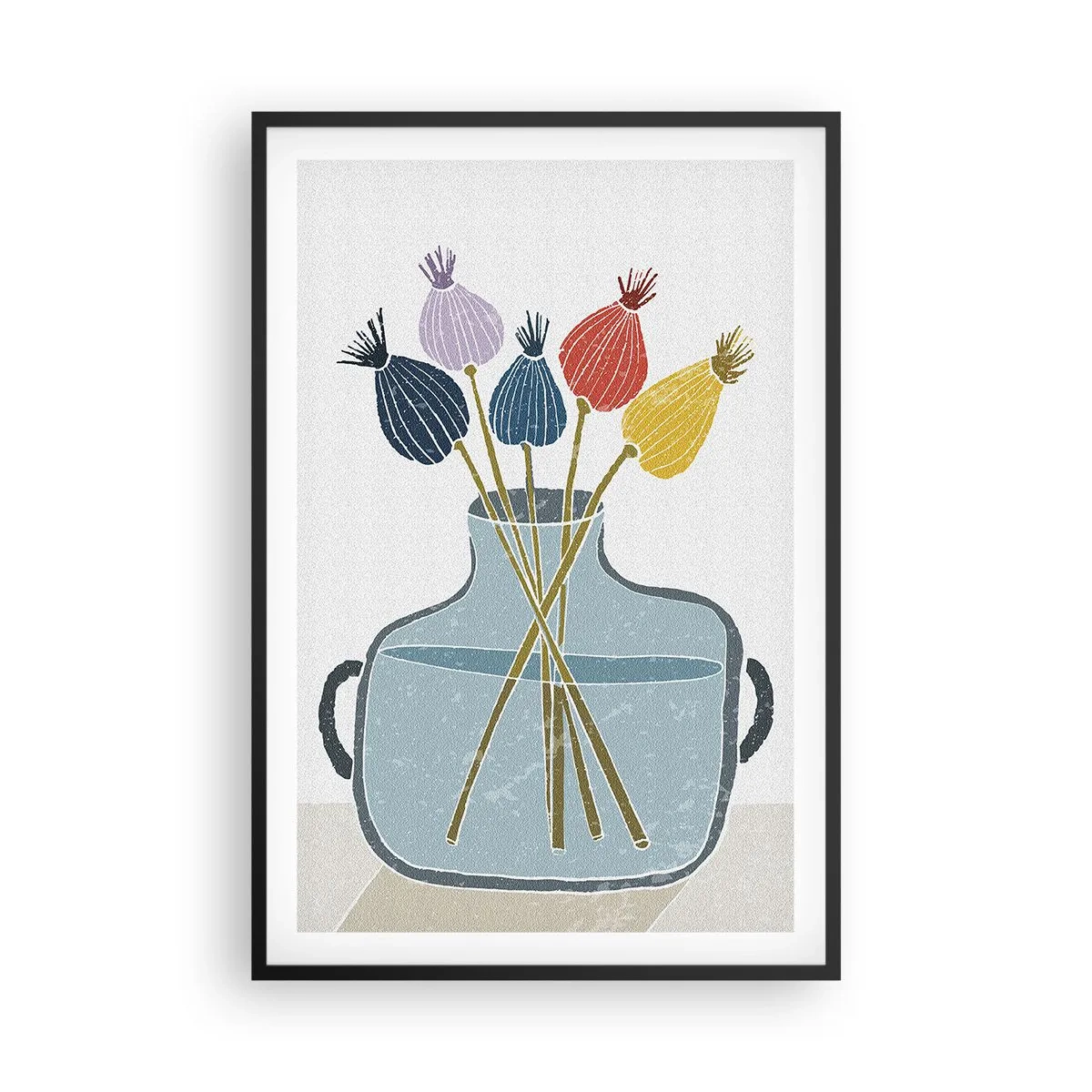 Poster in een zwarte lijst - Alsof hij met maanzaad heeft gezaaid - 61x91 cm