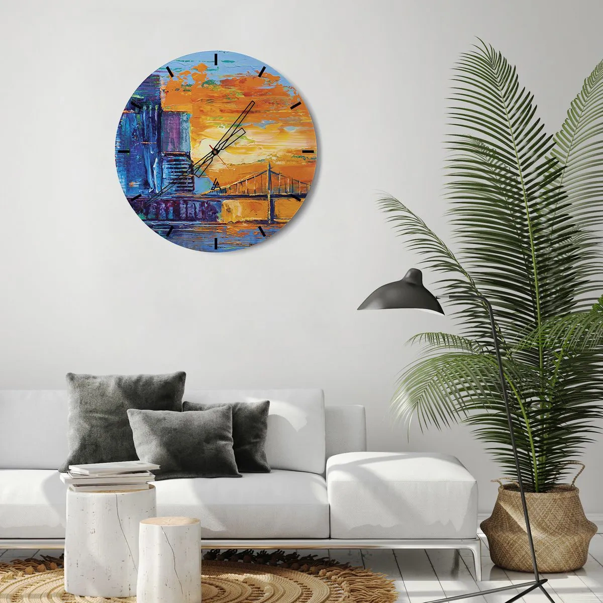 Wandklok - Klok - Cultuur en natuur - 40x40 cm