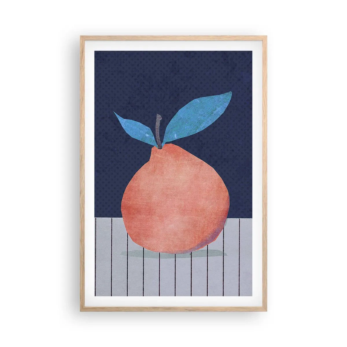 Een poster in een licht eiken lijst - Convexiteit en vlak - 61x91 cm