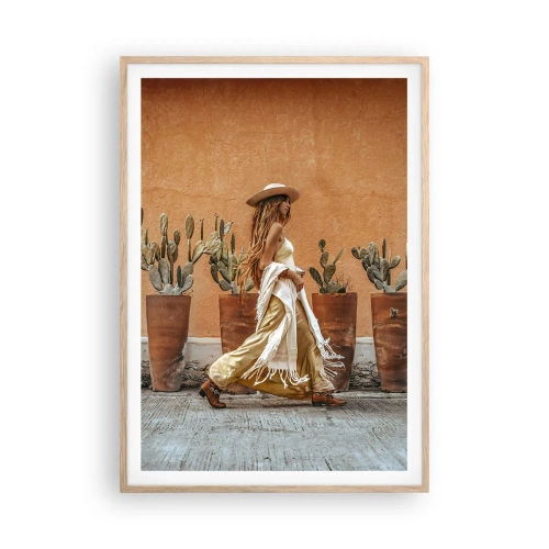 Een poster in een licht eiken lijst - Hippie-stijl - 70x100 cm