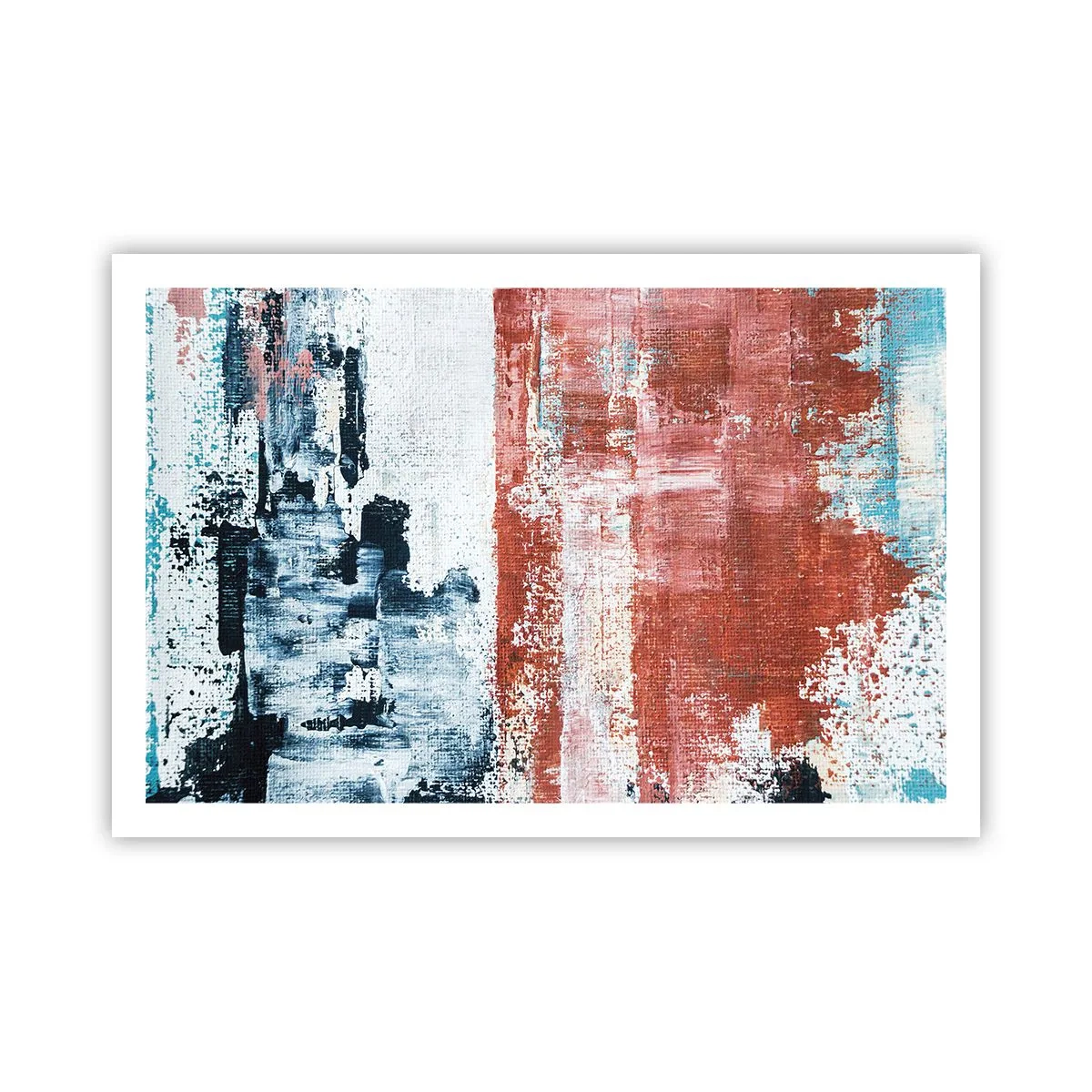 Poster - Fifty Fifty abstract - 91x61 cm