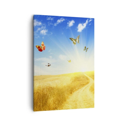 Schilderen op canvas - En hoe kun je niet van de zomer houden? - 50x70 cm