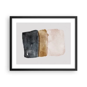 Poster in een zwarte lijst - De samenstelling van de kleuren van de aarde - 50x40 cm