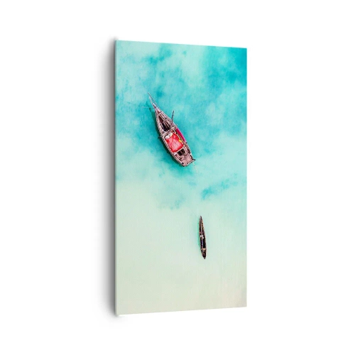 Schilderen op canvas - Want op de stranden van Zanzibar, wanneer het teveel aan water ... - 65x120 cm