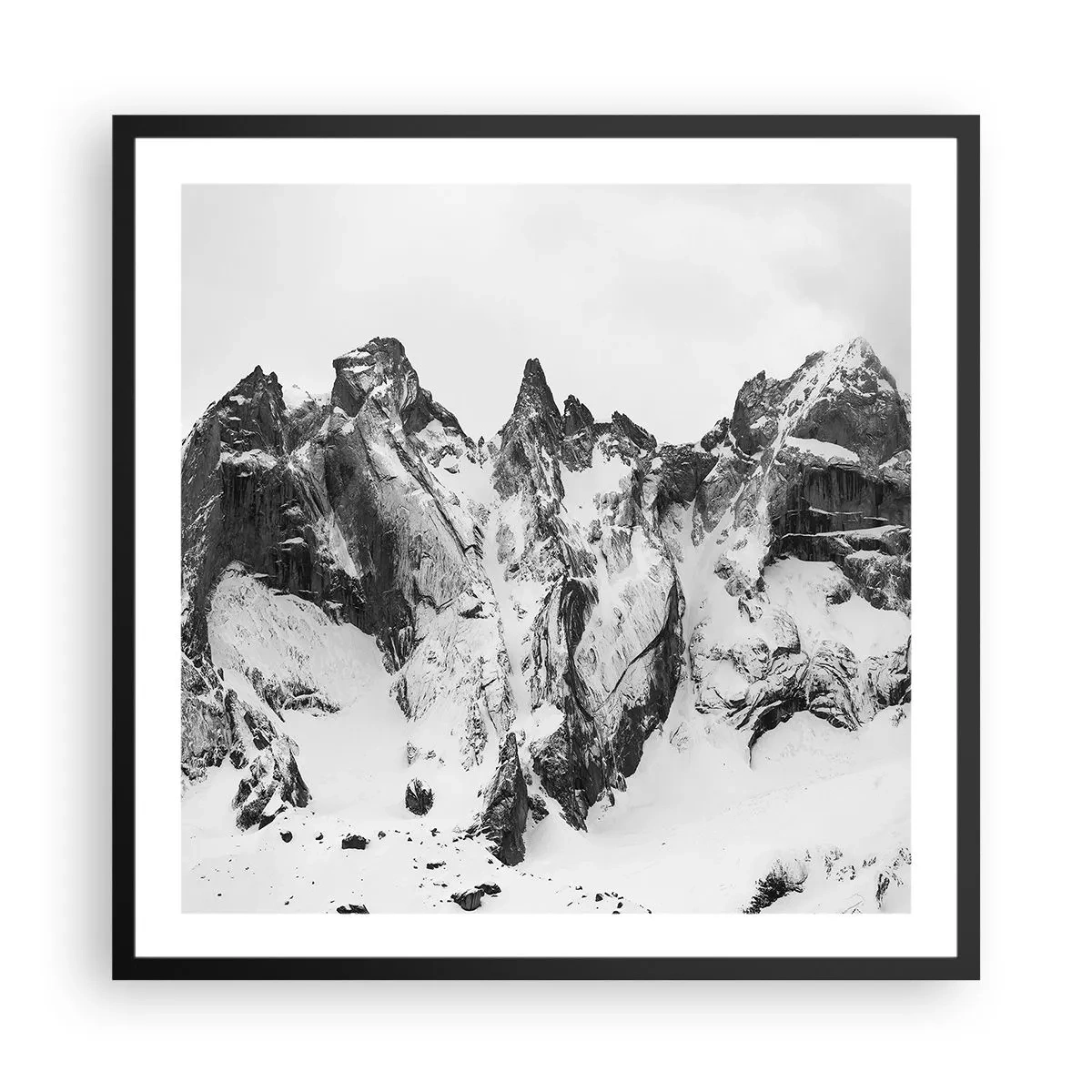 Poster in een zwarte lijst - Granieten gevaarlijke nok - 60x60 cm