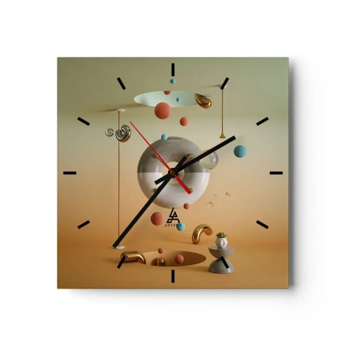 Wandklok - Klok - Er kan van alles gebeuren - 30x30 cm