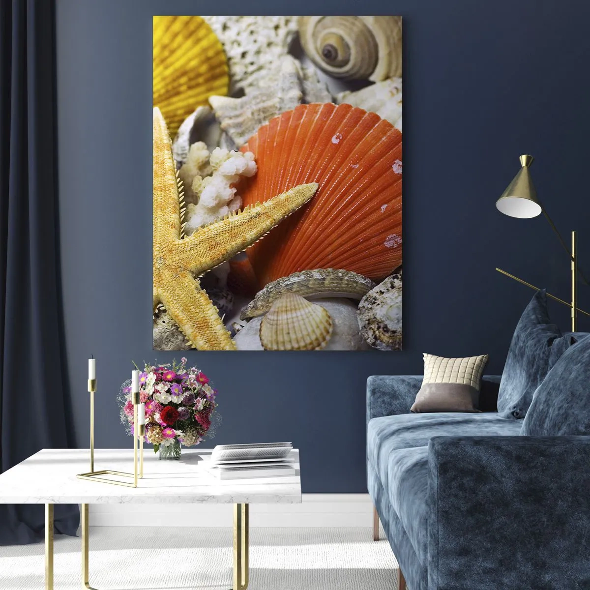 Schilderen op glas - Oceaan schatten - 50x70 cm