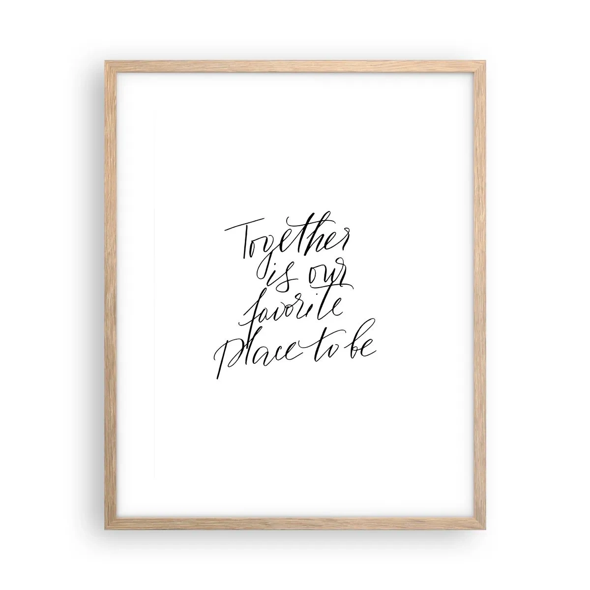 Een poster in een licht eiken lijst - Voel jij het ook? - 40x50 cm