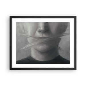 Poster in een zwarte lijst - Zonder een woord - 50x40 cm