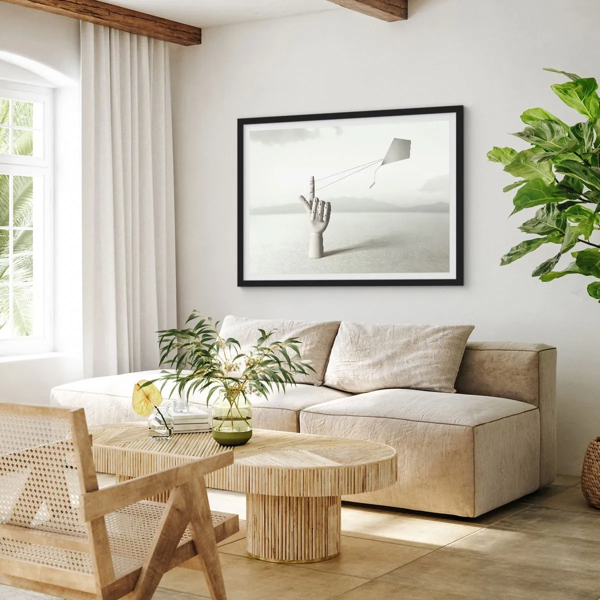 Poster in een zwarte lijst - Krachttest - 40x30 cm