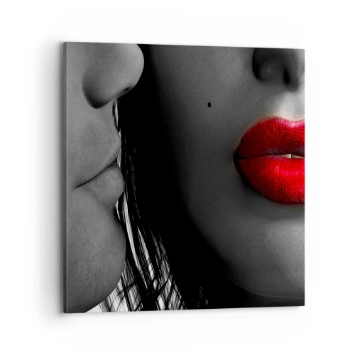 Schilderen op canvas - Oog in oog - 70x70 cm