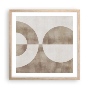 Een poster in een licht eiken lijst - Gelijkenissen en verschillen - 50x50 cm