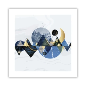 Poster - Geometrisch landschap - 40x40 cm