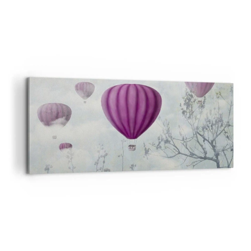 Schilderen op canvas - Als schepen in de lucht - 100x40 cm
