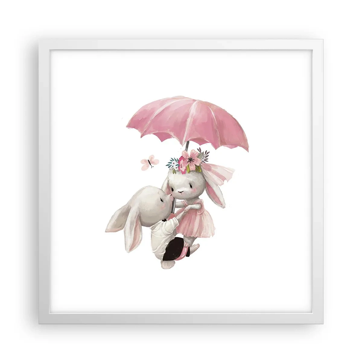 Poster in een witte lijst - Dit is liefde - 40x40 cm