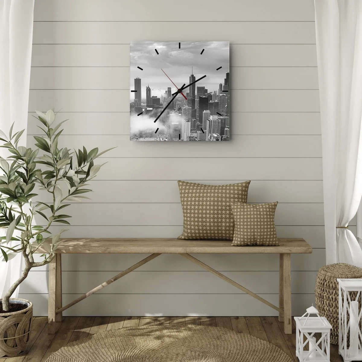 Wandklok - Klok - Amerikaans landschap - 40x40 cm