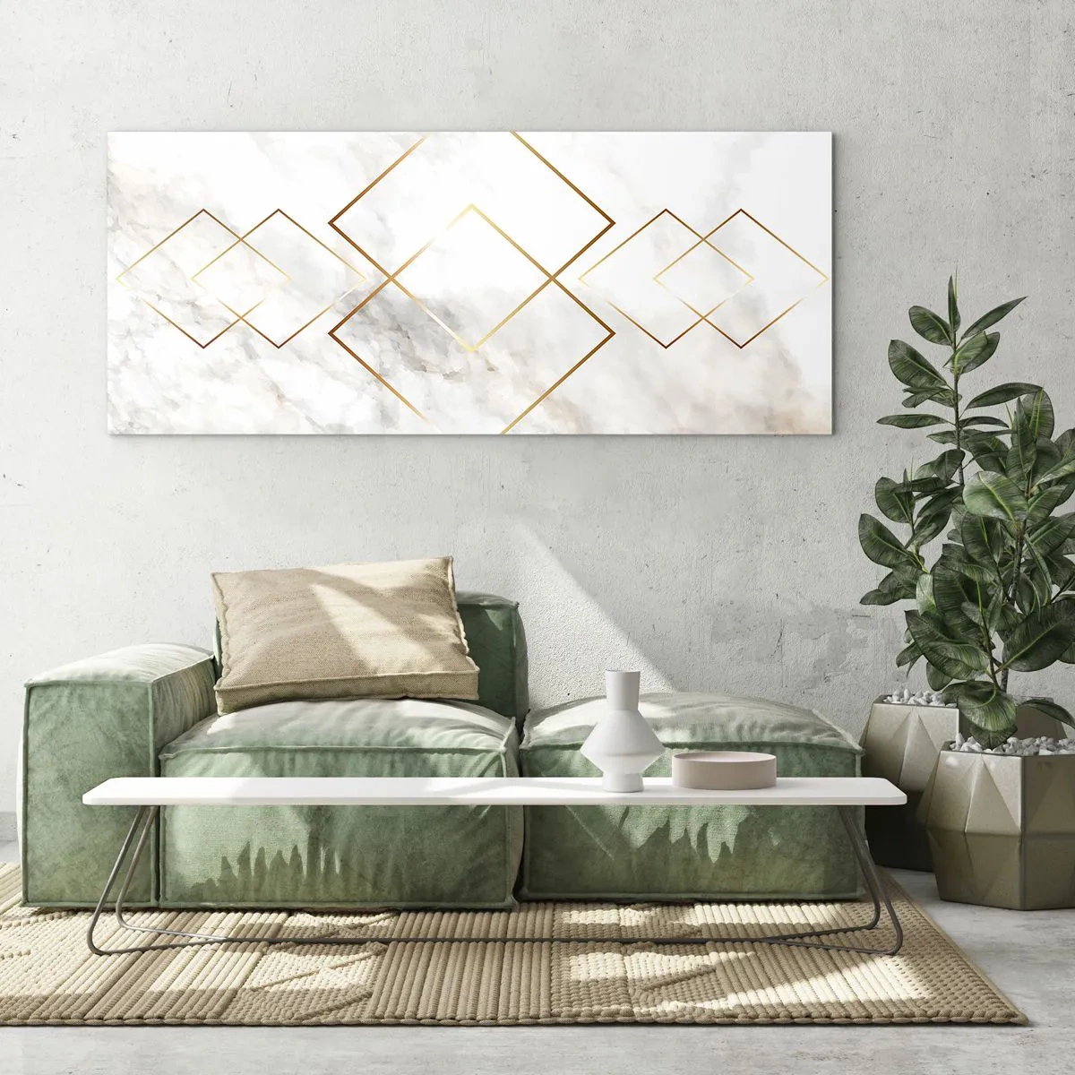 Schilderen op glas - Een uitzicht tot in het oneindige - 90x30 cm