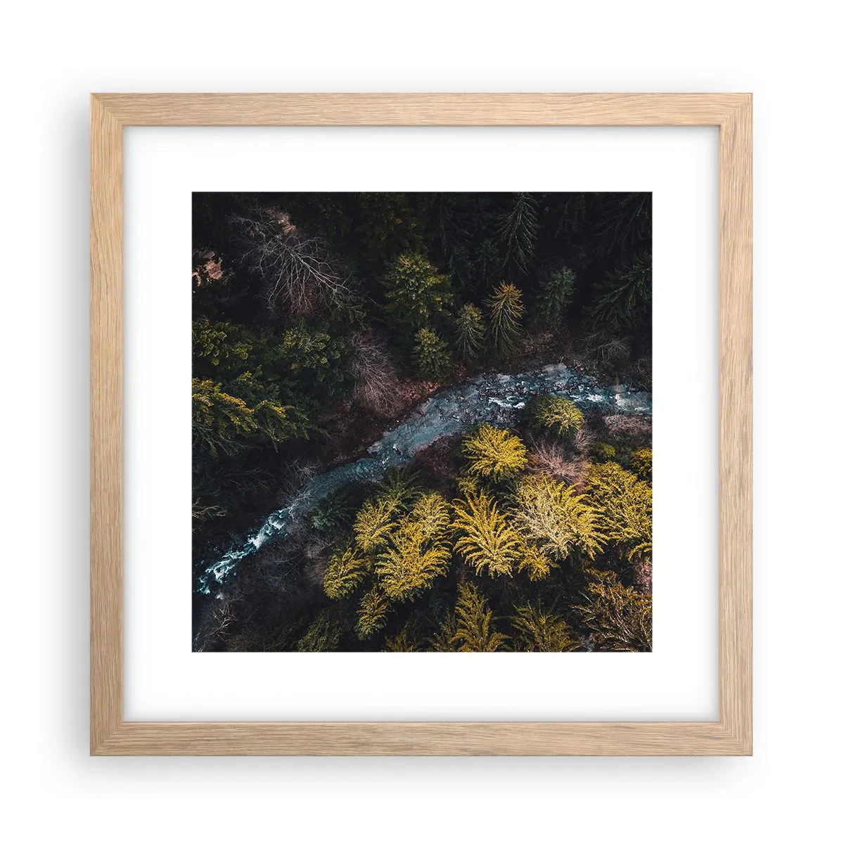 Een poster in een licht eiken lijst - Snel, sneller en sneller - 30x30 cm