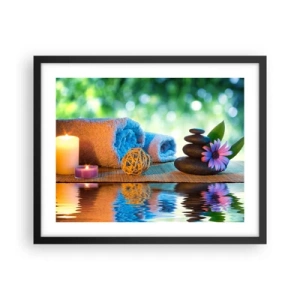 Poster in een zwarte lijst - Tijd voor het lichaam - 50x40 cm