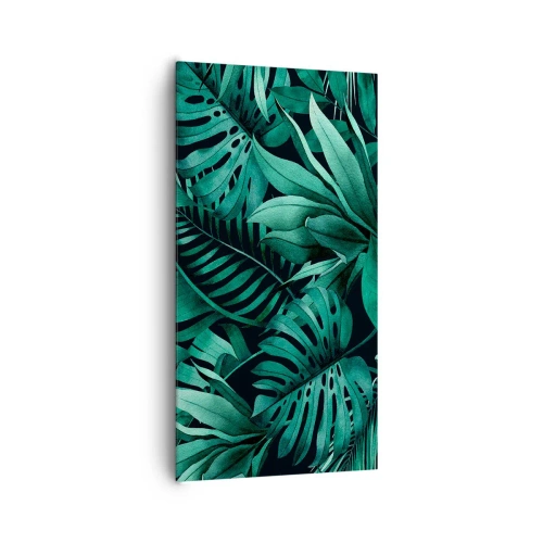 Schilderen op canvas - De diepte van tropisch groen - 65x120 cm