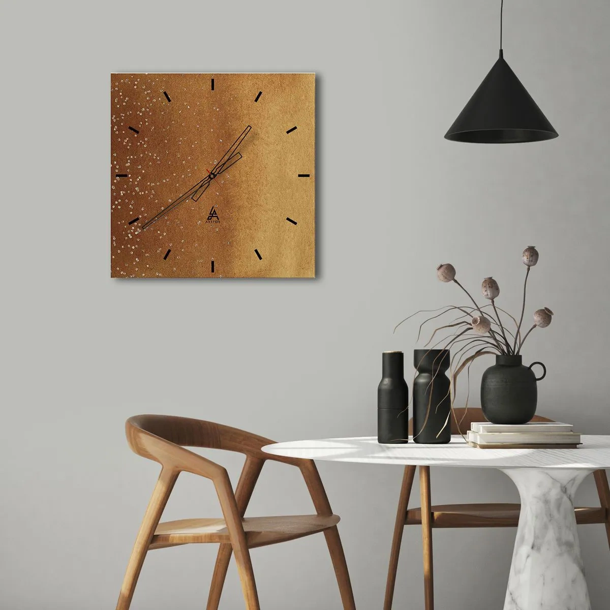 Wandklok - Klok - De geboorte van het licht - 30x30 cm