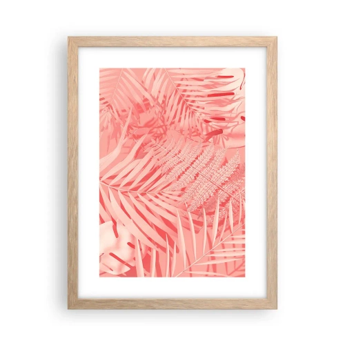 Een poster in een licht eiken lijst - Roze concept - 30x40 cm