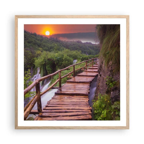 Een poster in een licht eiken lijst - Ongelooflijke schoonheid - 60x60 cm