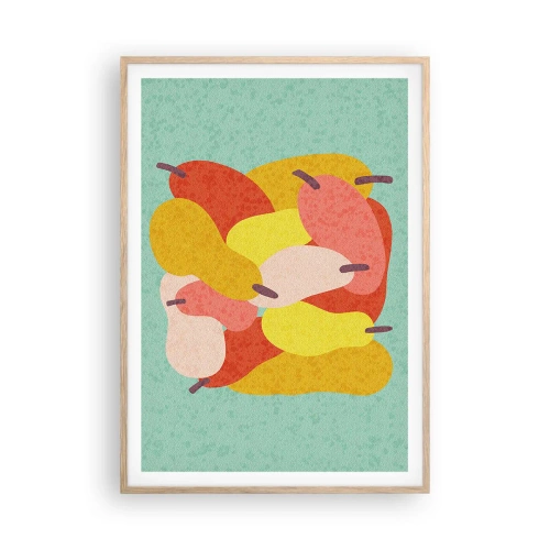 Een poster in een licht eiken lijst - Probeer de zomerzon - 70x100 cm