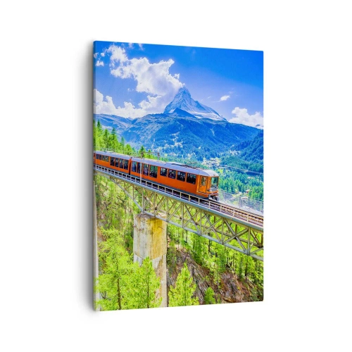 Schilderen op canvas - Het is tijd voor de Alpen - 50x70 cm