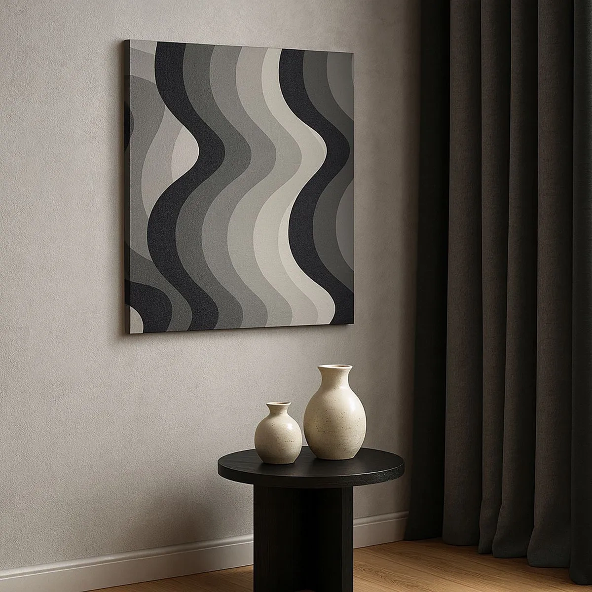 Schilderen op canvas - Golf na golf - 30x30 cm