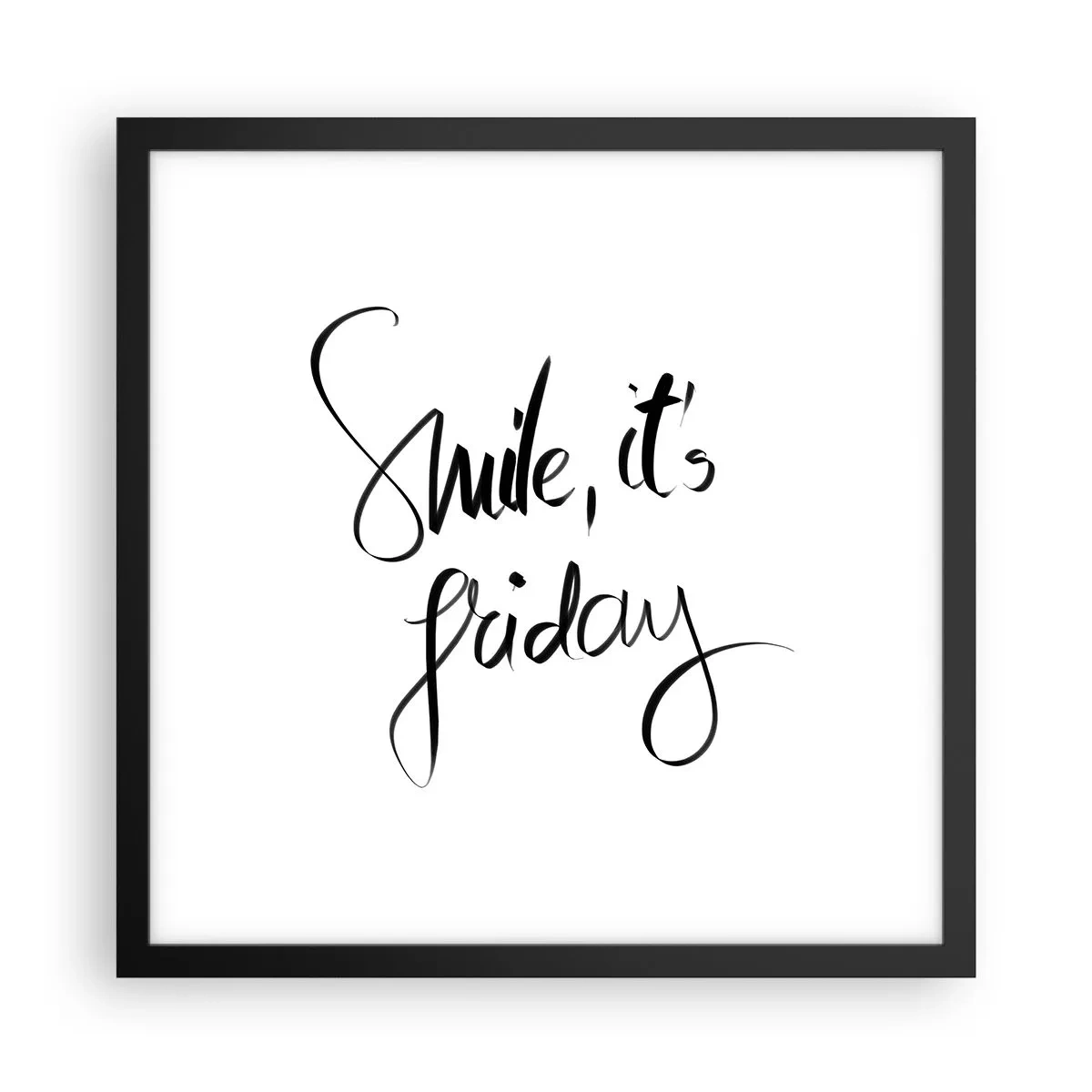 Poster in een zwarte lijst - Echte vreugde - 40x40 cm