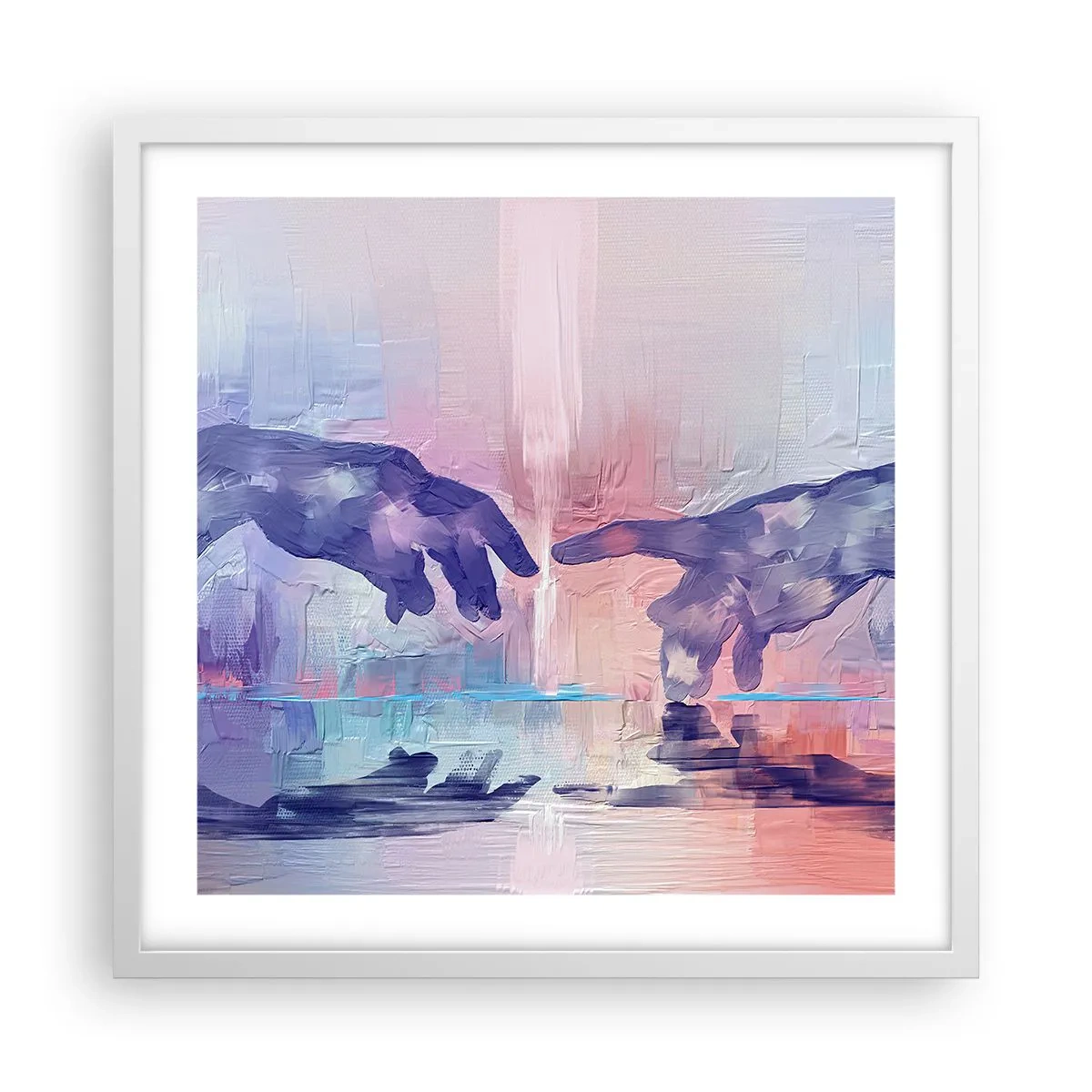 Poster in een witte lijst - Goddelijke levensvonk - 50x50 cm