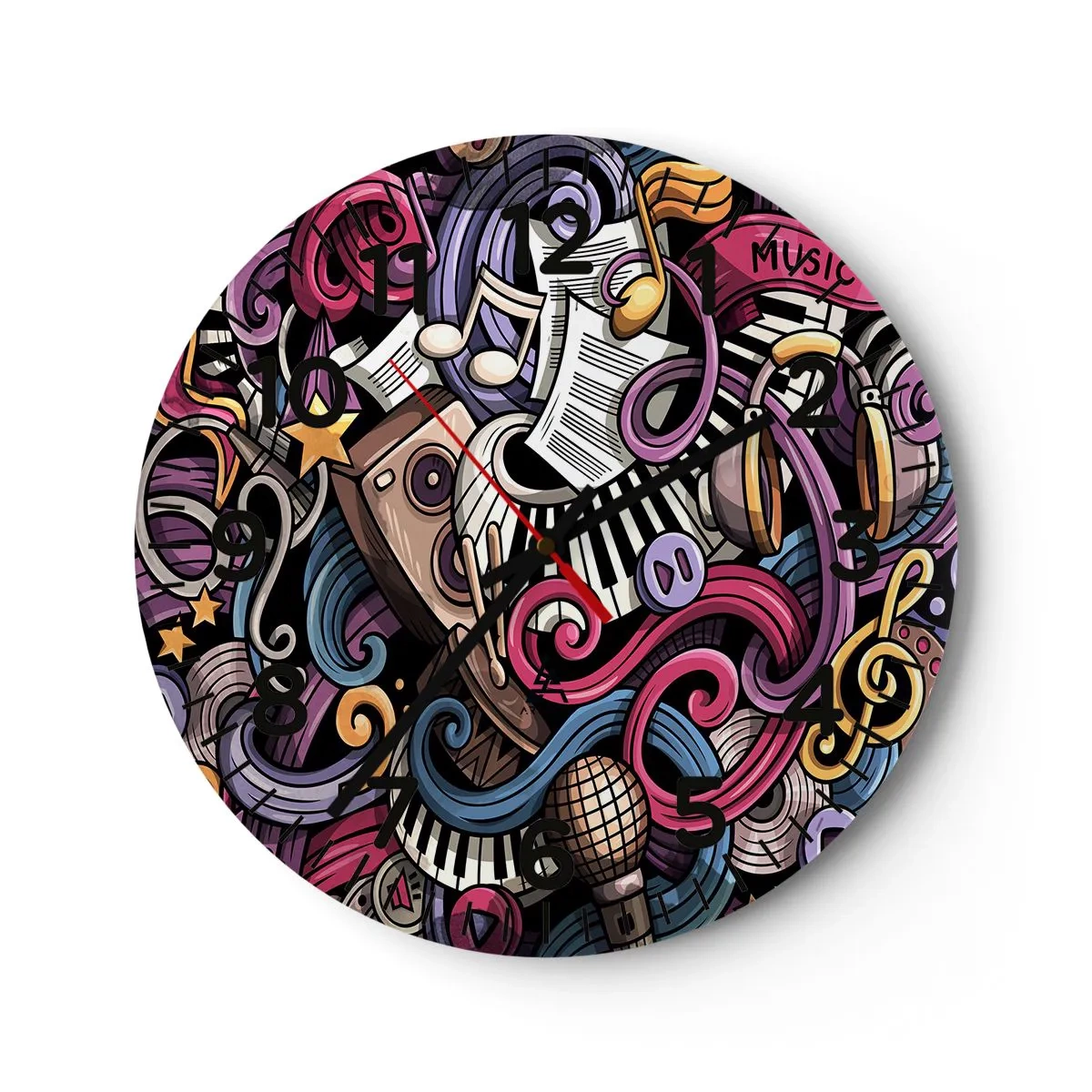 Wandklok - Klok - Ingewikkelde melodie - 40x40 cm