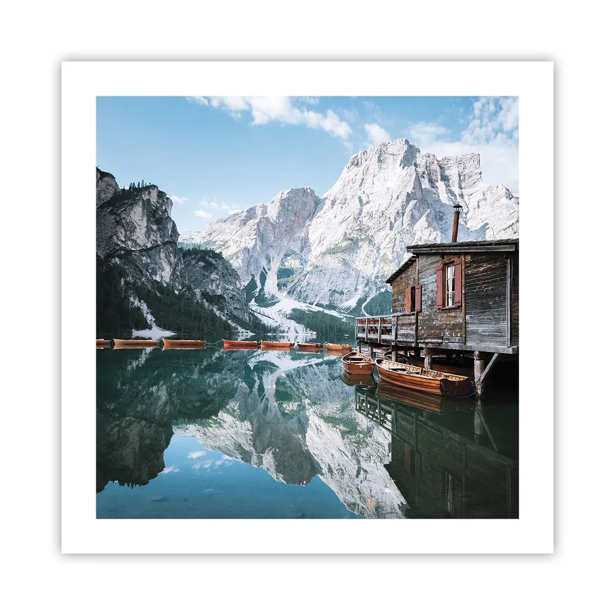 Poster - Een kristalheldere bergochtend - 50x50 cm